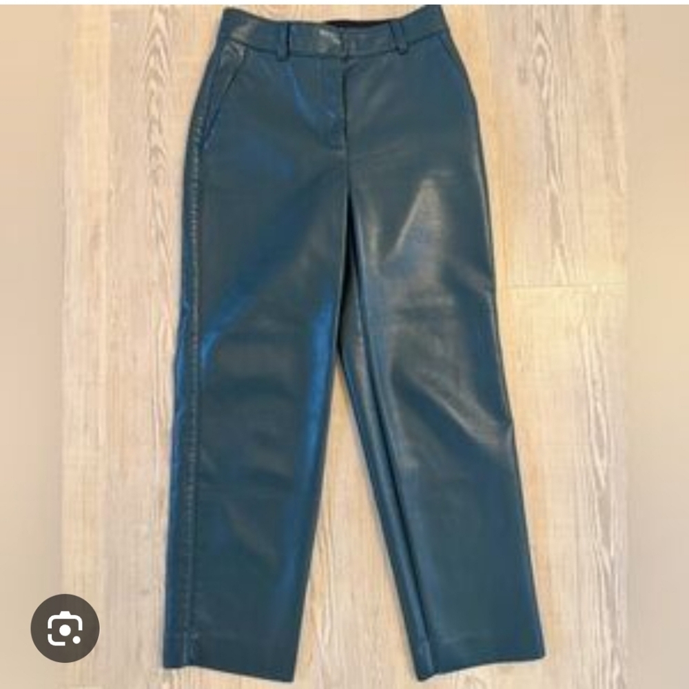 Babaton Teal Leather Pant